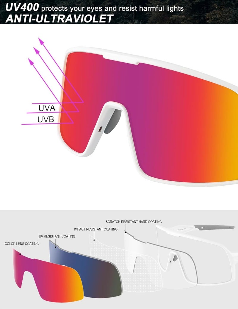 BangLong Polarized Sports Sunglasses for Men Women, UV Protection Sun Glasses for Baseball Running Cycling Fishing - Image 5